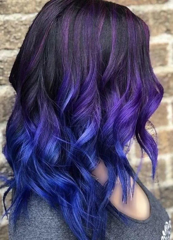 Galaxy blue hair color 19