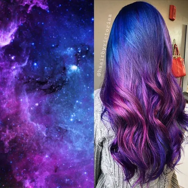 Galaxy blue hair color 2