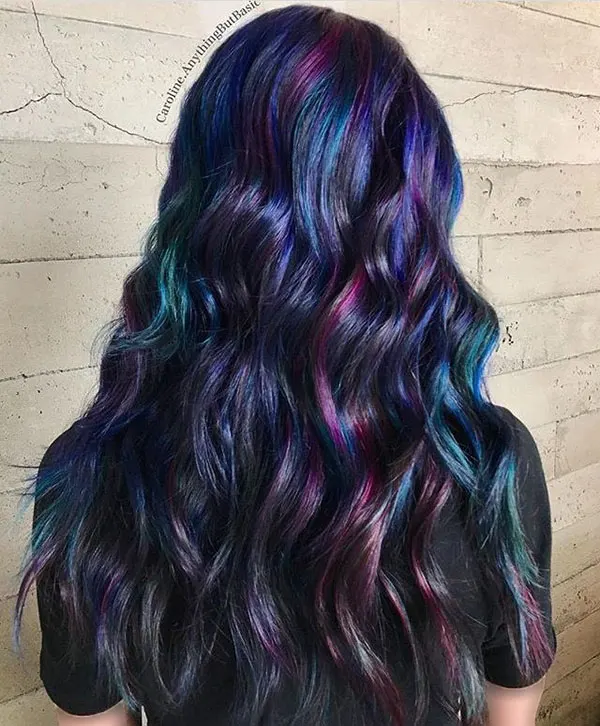 Galaxy blue hair color 23