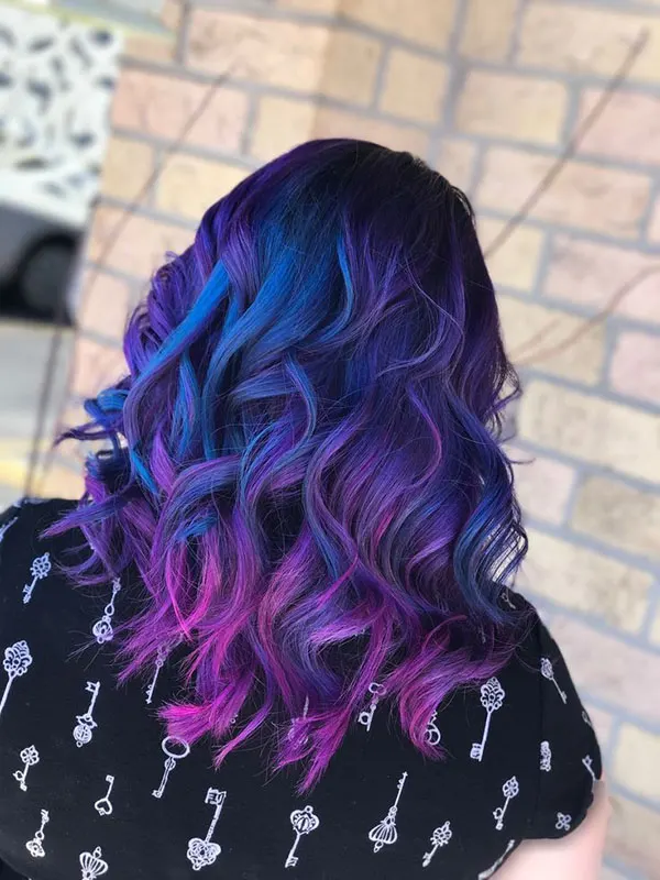 Galaxy blue hair color 24