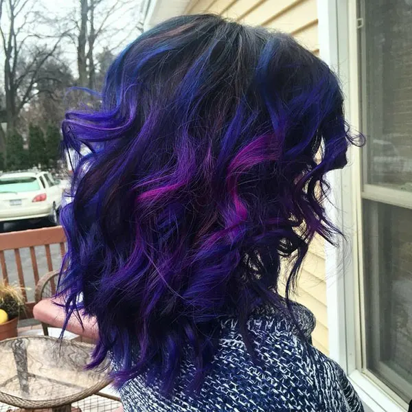 Galaxy blue hair color 26