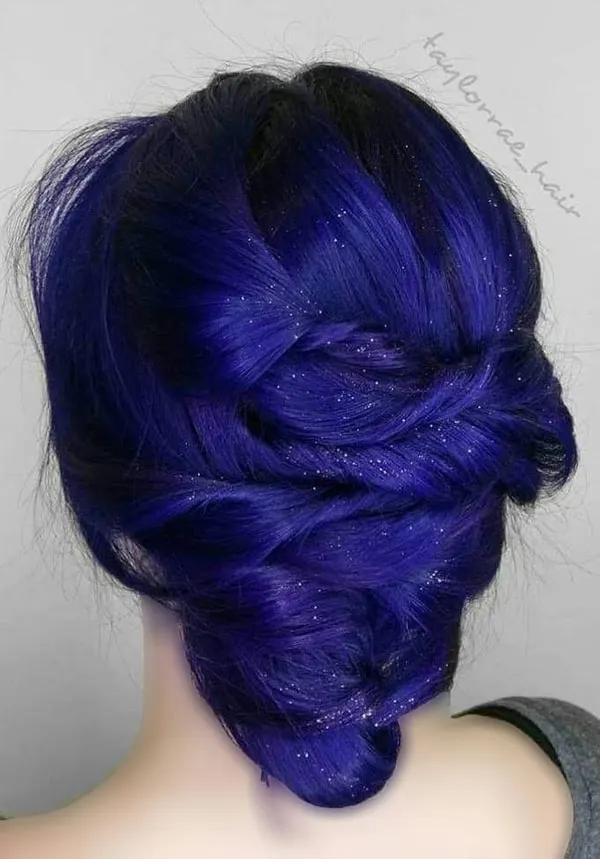 Galaxy blue hair color 27