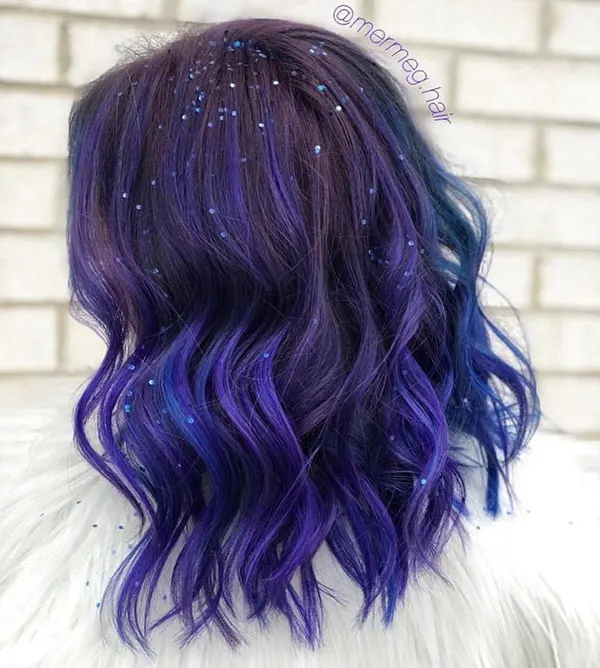 Galaxy blue hair color 28