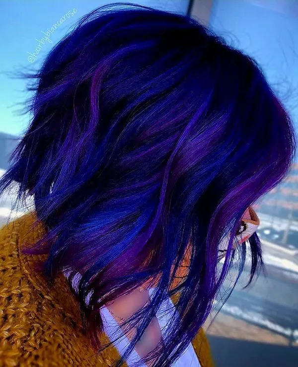Galaxy blue hair color 4
