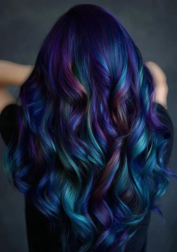 Galaxy blue hair color 8
