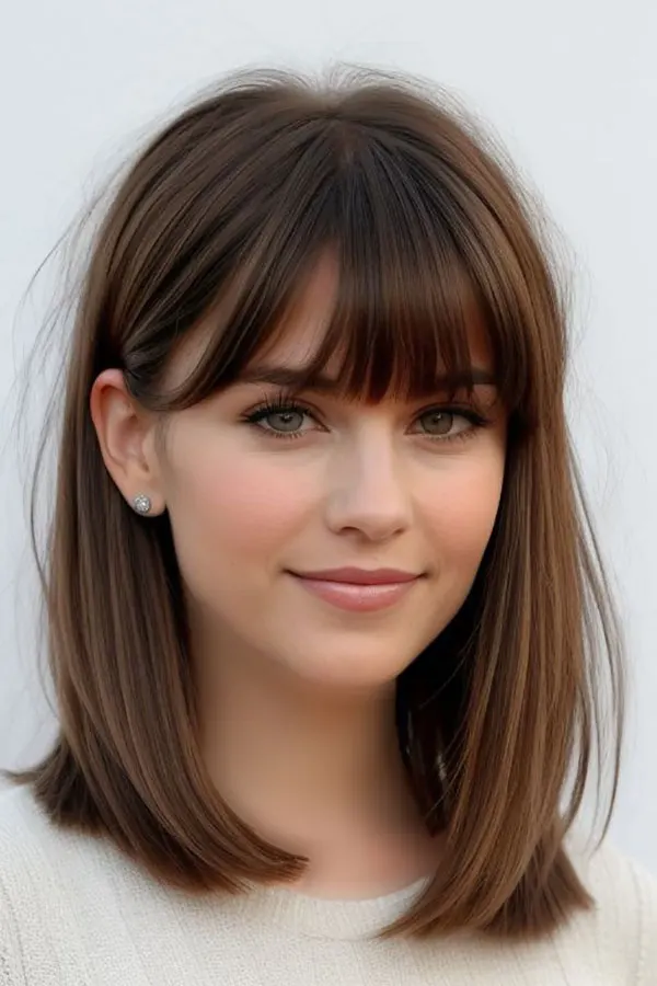 Girls bangs hairstyle 16