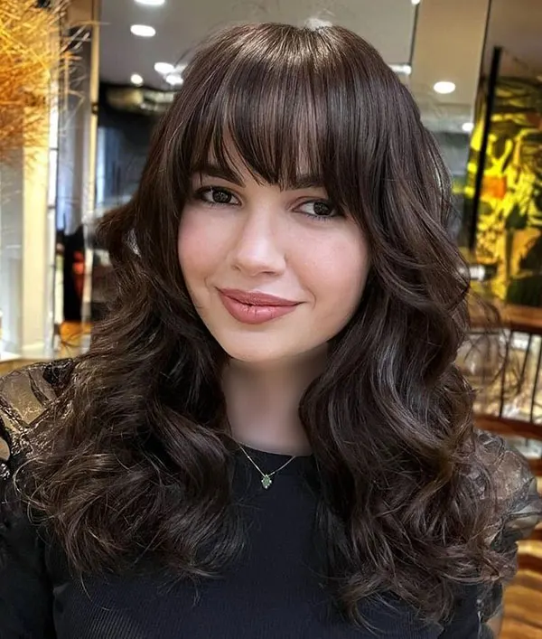 Girls bangs hairstyle 17