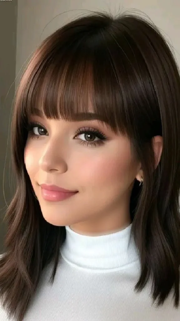 Girls bangs hairstyle 27