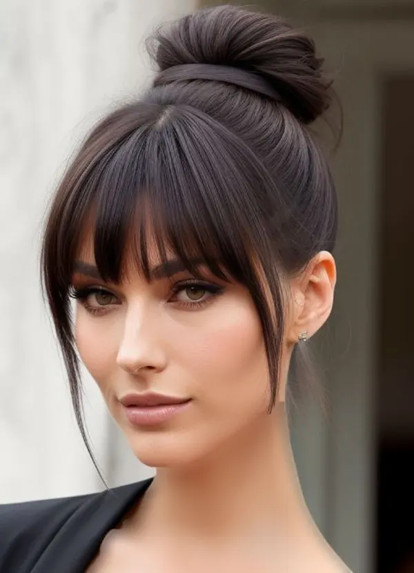 Girls bangs hairstyle 28