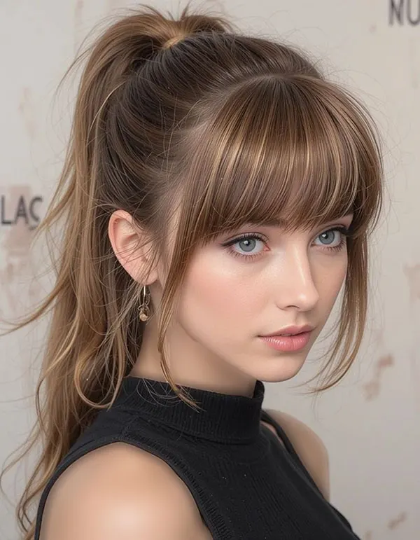 Girls bangs hairstyle 30