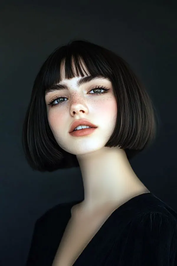 Girls bangs hairstyle 6