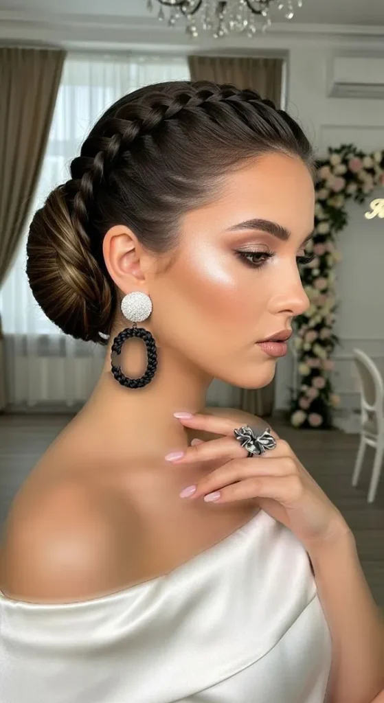 Girls braided hairstyle for a party 1
