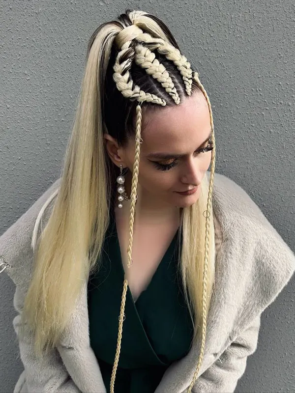 Girls braided hairstyle for a party 12