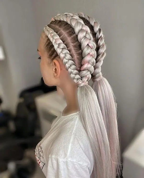 Girls braided hairstyle for a party 15