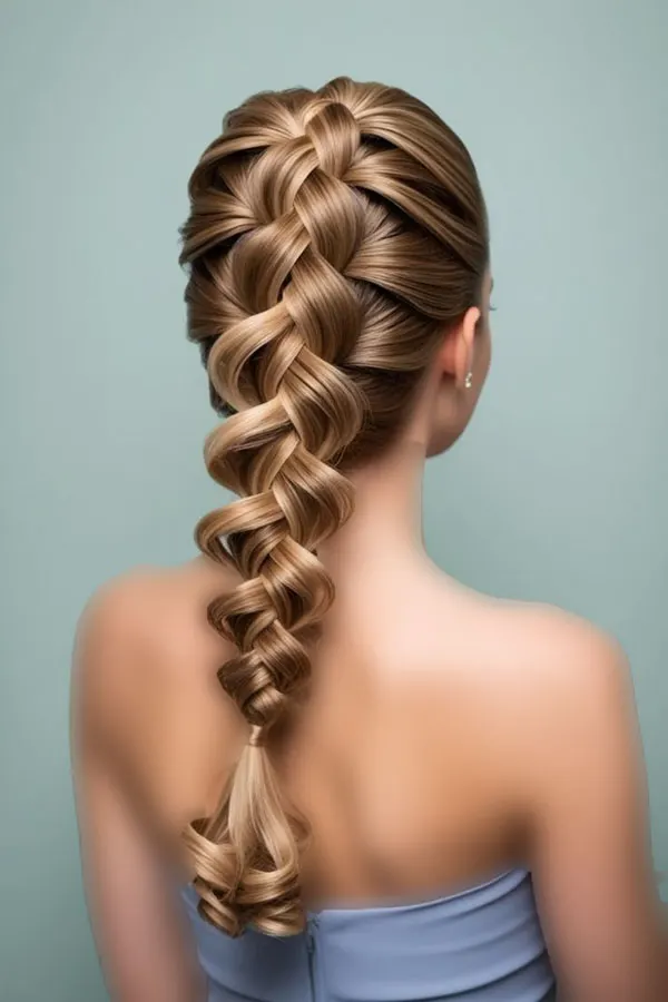 Girls braided hairstyle for a party 16