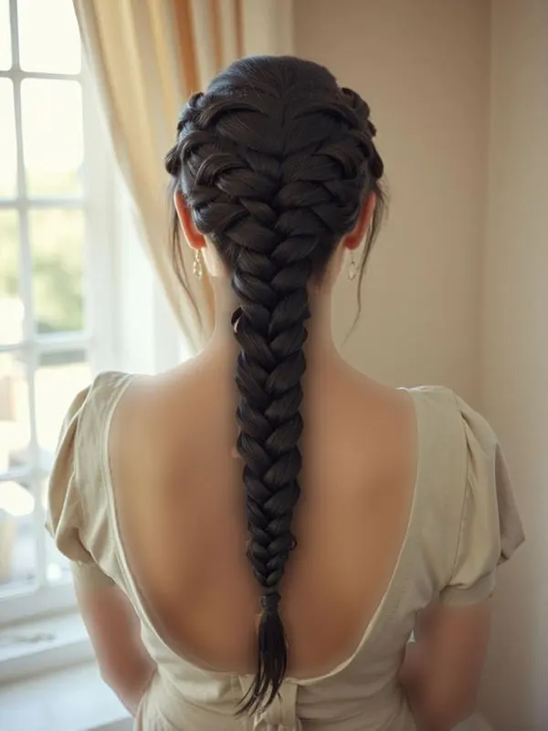 Girls braided hairstyle for a party 2