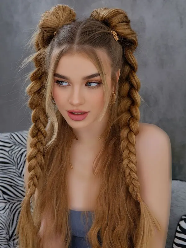Girls braided hairstyle for a party 24