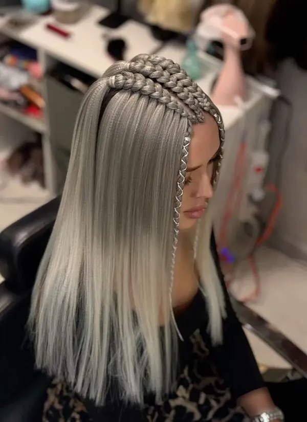 Girls braided hairstyle for a party 9