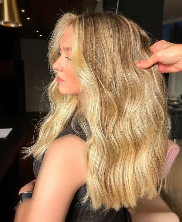 34 مدل رنگ مو کرم طلایی | انتخاب خاصپسندا بین بلوند و کاراملی! 21 Golden cream hair color 17