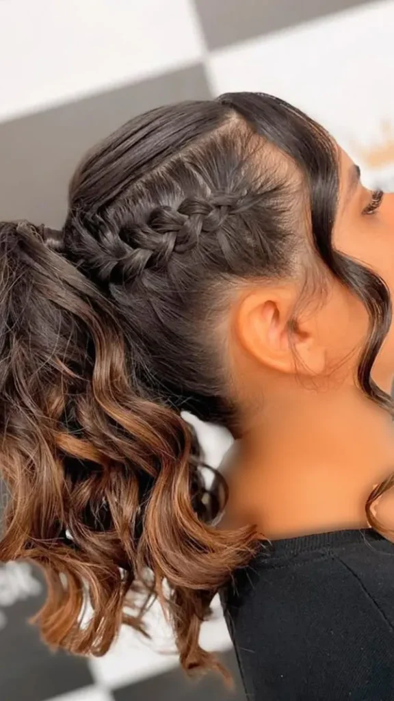 Hair weave from the top of the head 2