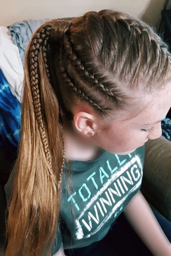 Hair weave from the top of the head 24