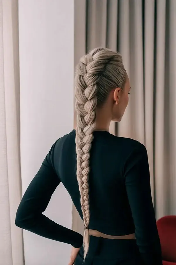 Hair weave from the top of the head 26