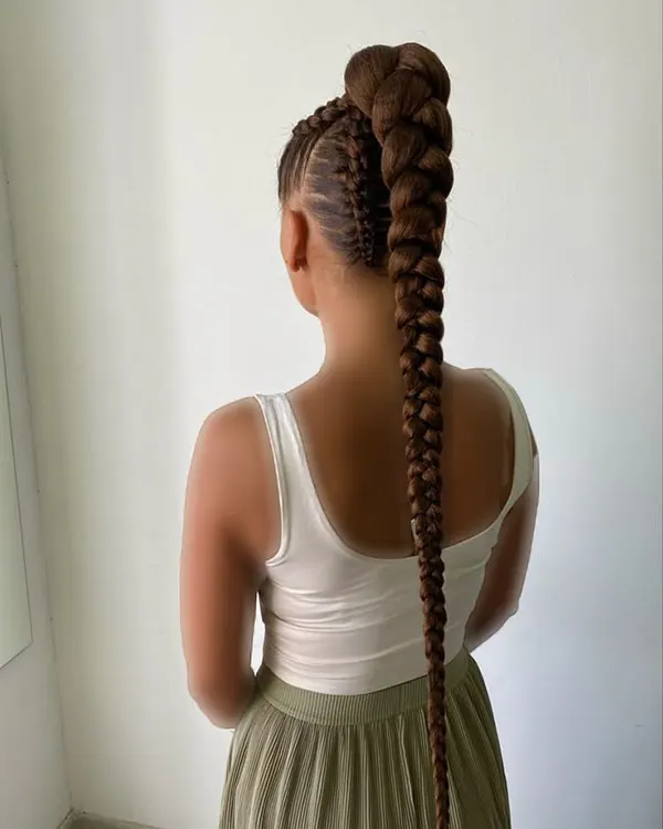Hair weave from the top of the head 27
