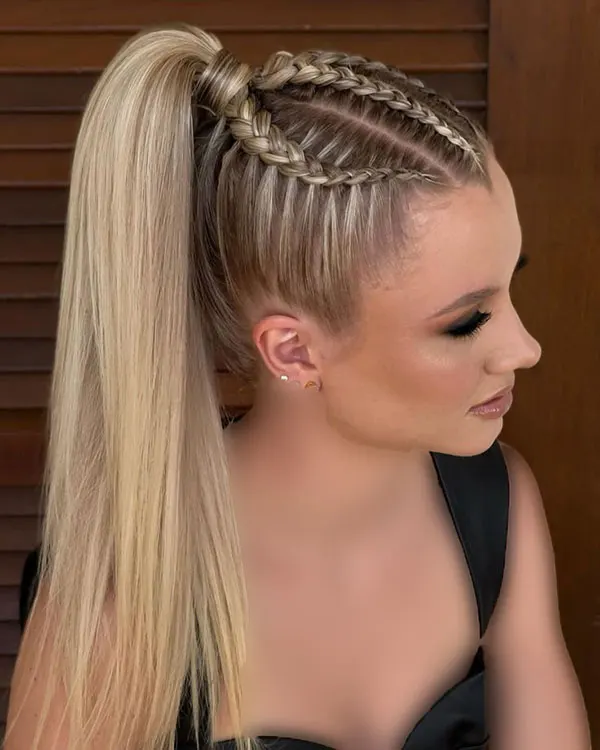 Hair weave from the top of the head 29