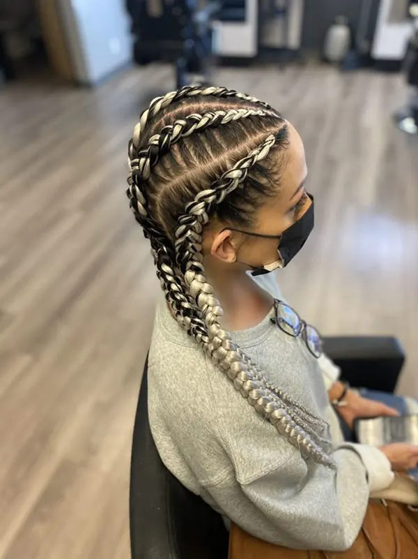 Hair weave from the top of the head 30