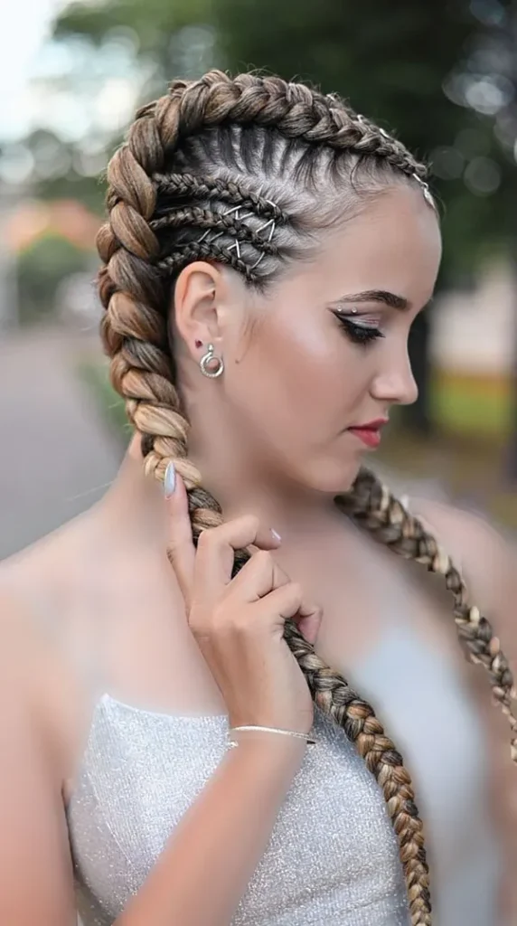 Hair weave from the top of the head 5