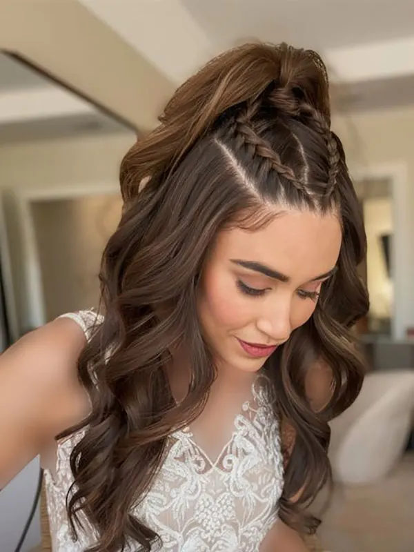 Hair weave from the top of the head 6