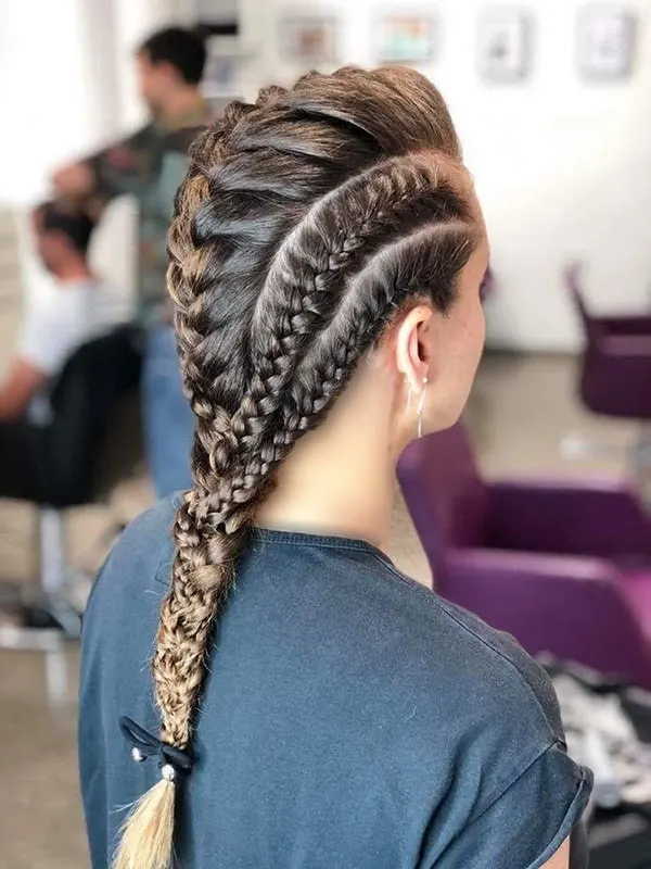 Hair weave from the top of the head 8
