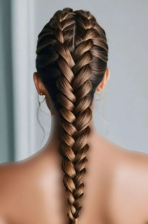 Hair weave from the top of the head 9