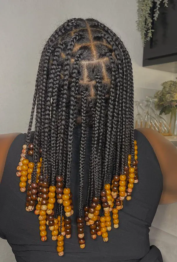 Hair weave with beads 16