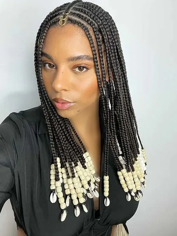 Hair weave with beads 18