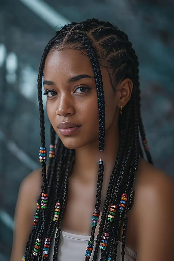 Hair weave with beads 20