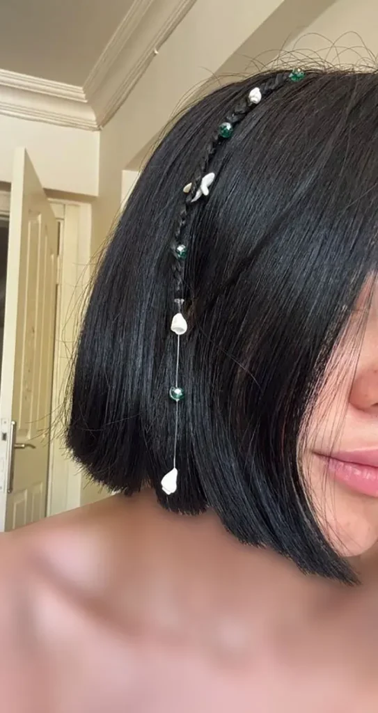 Hair weave with beads 5