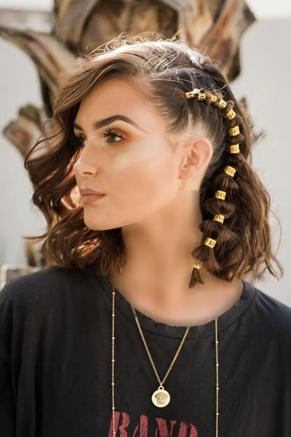 Hair weave with beads 8