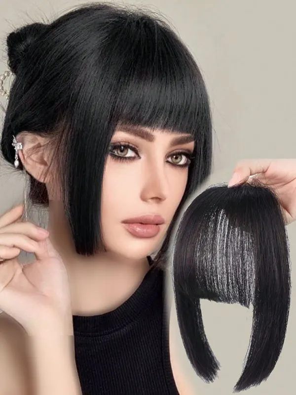 Hairstyle with bangs under the veil for school 11