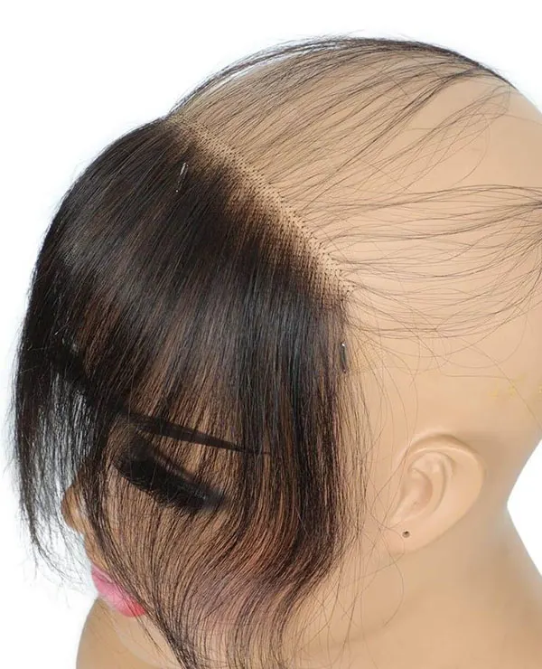 Hairstyle with bangs under the veil for school 17