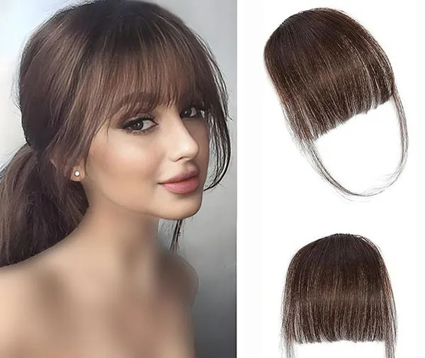 Hairstyle with bangs under the veil for school 6