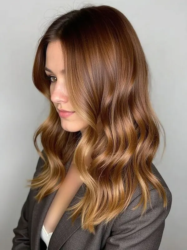 مدل رنگ مو چای عسلی 2026؛ میخوای قهوهای باشه اما خاصتر از همیشه؟ 28 Honey tea hair color 22