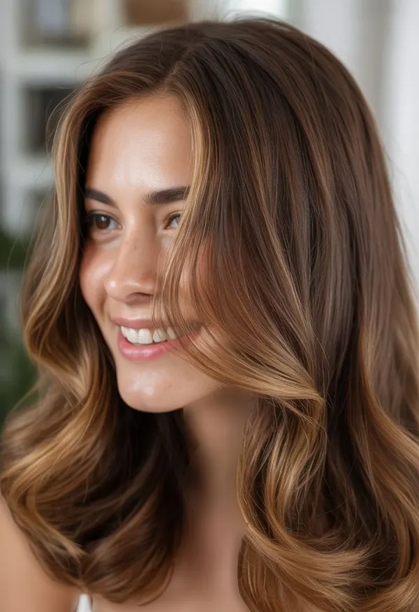 مدل رنگ مو چای عسلی 2026؛ میخوای قهوهای باشه اما خاصتر از همیشه؟ 23 Honey tea hair color 30