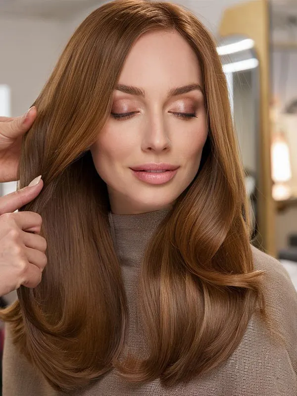 مدل رنگ مو چای عسلی 2026؛ میخوای قهوهای باشه اما خاصتر از همیشه؟ 12 Honey tea hair color 8