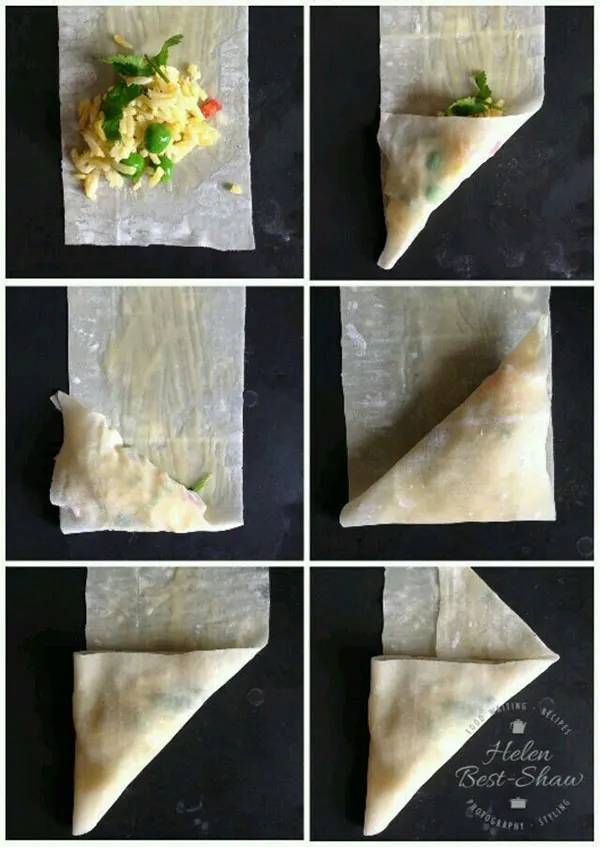 چند روش پیچیدن سمبوسه | سریع و حرفهای برای هر مهمونی! 4 How to wrap samosa 1