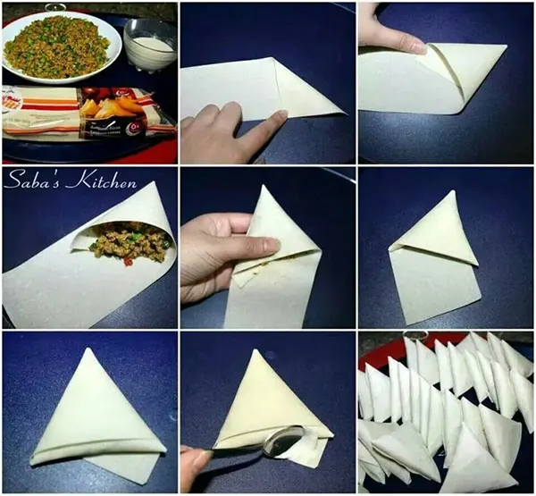 چند روش پیچیدن سمبوسه | سریع و حرفهای برای هر مهمونی! 6 How to wrap samosa 3