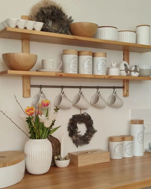 37 ایده چیدمان شلف آشپزخانه؛ نظم دلنشین با حس گرم خونه... 18 Kitchen shelf layout 12