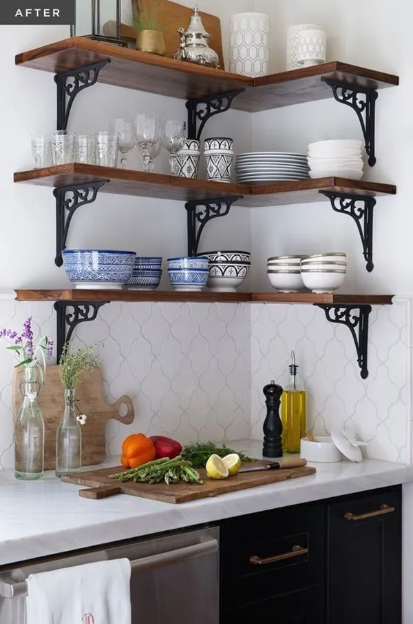 37 ایده چیدمان شلف آشپزخانه؛ نظم دلنشین با حس گرم خونه... 19 Kitchen shelf layout 13