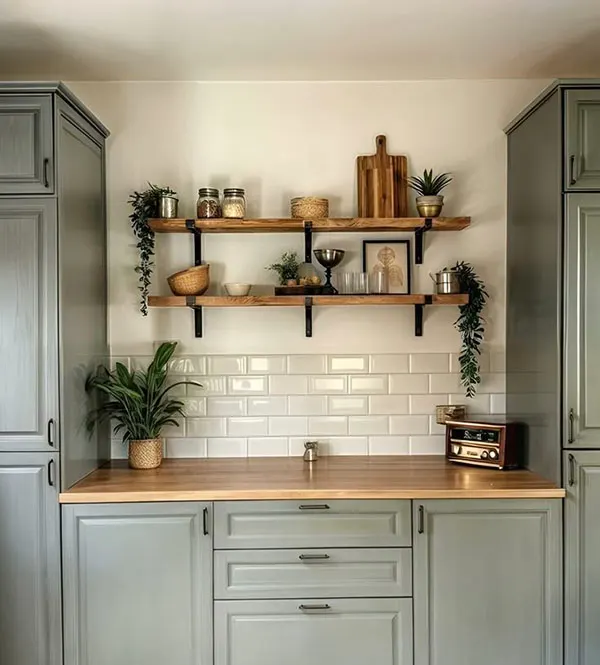 37 ایده چیدمان شلف آشپزخانه؛ نظم دلنشین با حس گرم خونه... 24 Kitchen shelf layout 18