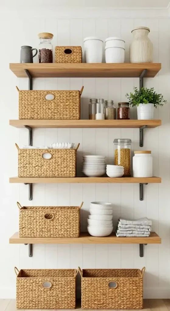 37 ایده چیدمان شلف آشپزخانه؛ نظم دلنشین با حس گرم خونه... 22 Kitchen shelf layout 19